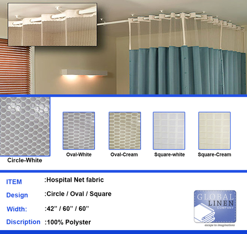 White & Cream Hospital Net Curtains