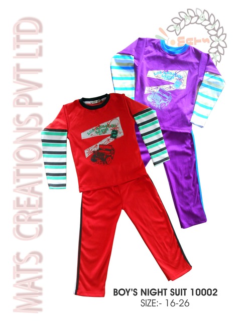 kids boy's night suit