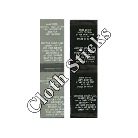 Wash Care Label