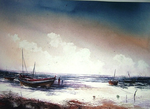 Partha Sen , water colour on paper ,22'x30'