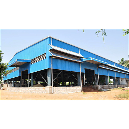 Pre Engineered Steel Building - Steel Material, Variable Dimensions, Blue Color | Cost-Effective, Customizable, Durable Structures, Weatherproof, Abrasion Resistant, Quick Assembly