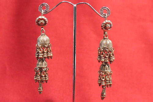 Silver Jhumkas