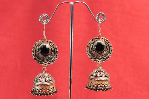 Silver Jhumkas