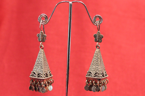Silver Jhumkas