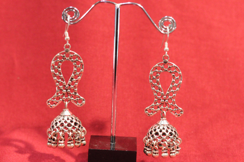 Silver Jhumkas