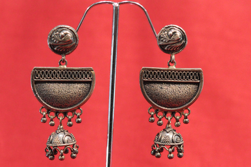 Silver Jhumkas