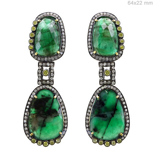 Diamond Gemstone Earrings