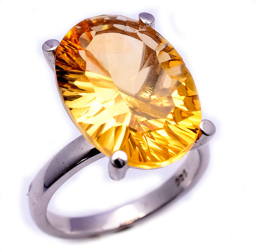 925 sterling silver citrine ring