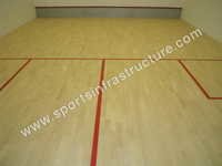 Squash Court Maple Wooden Flooring - Wood Material, 22mm Thickness, 5 Layer Surface Coating | Designed For Colleges, Schools, Sports Clubs, Reliable Dimensions