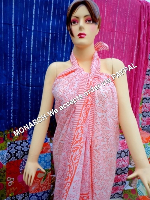 MUGHAL PAISLEY HAND BLOCK PRINT SARONG MUGHAL PAISLEY HAND BLOCK PRINT SARONG