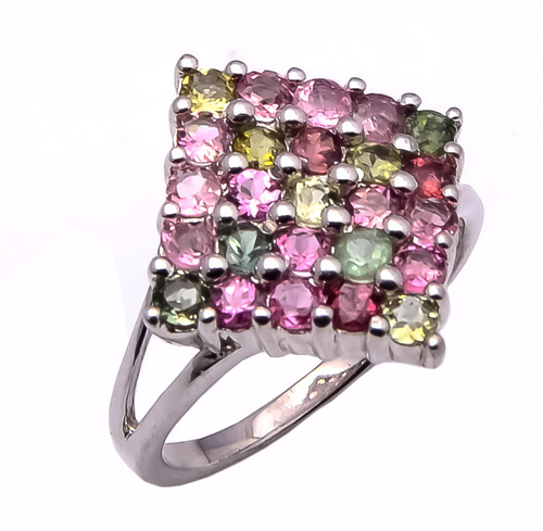 925 Sterling Silver Tourmaline Gemstone Ring