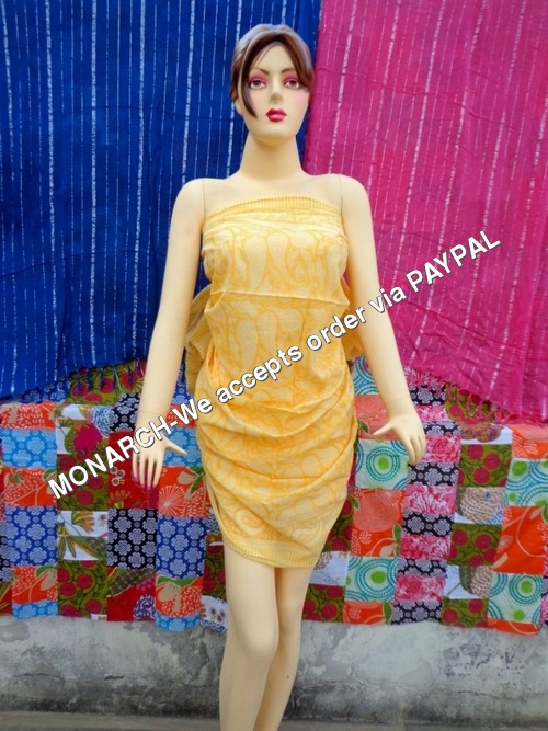 YELLOW HAND BLOCK PRINT SARONG