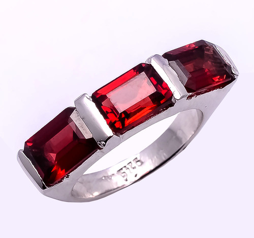 925 Sterling silver Garnet Gemstone Ring