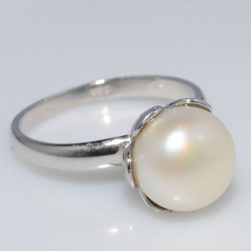 925 Sterling silver Pearl Gemstone Ring