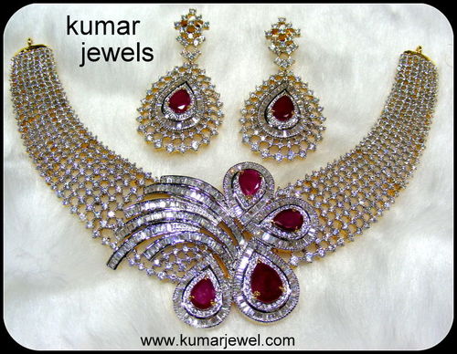 Designer Ruby Stone Necklace.