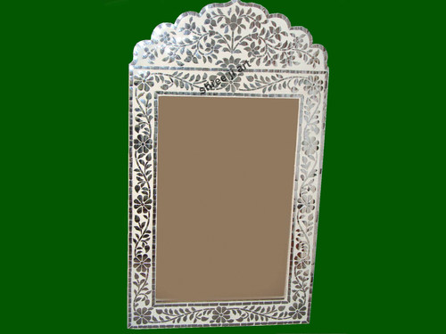 Thikri Handi Glass Mirror Frame