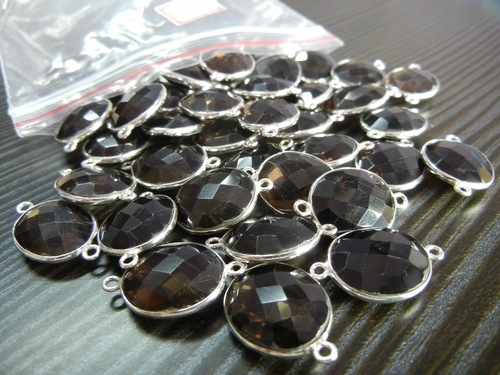 50 टुकड़ा Lot Of Smoky Quartz Gemstone Connectors