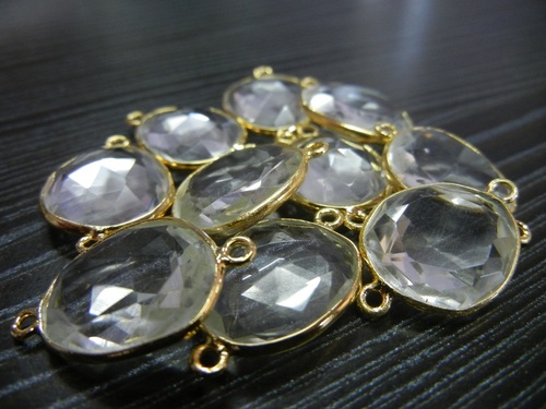 30 टुकड़ा Lot Of Crystal Bezel Connectors