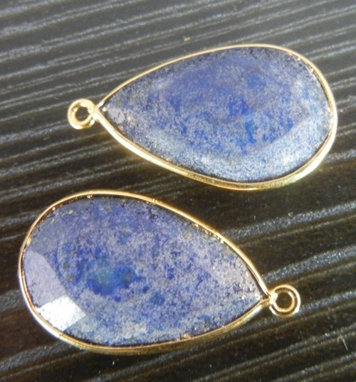 30 Piece Lot Of Natual Lapis Gemstone Connectors