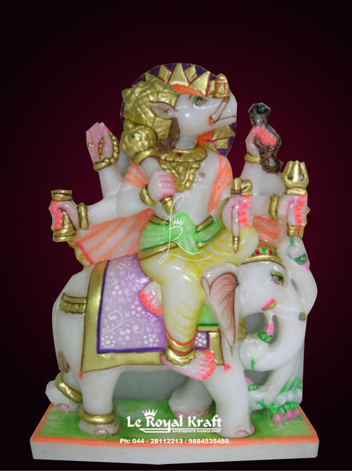 Marble Manibhadra Statue