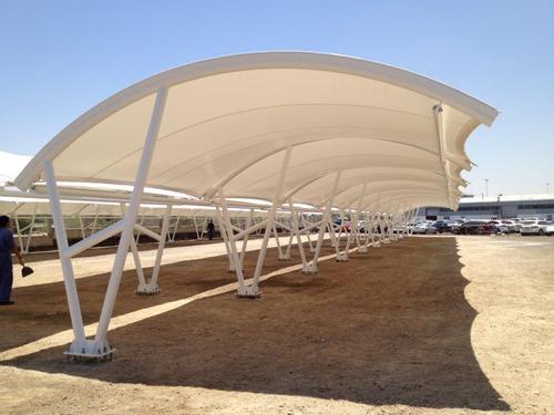 White Pvc Coated Fabric For Car Parking Shed