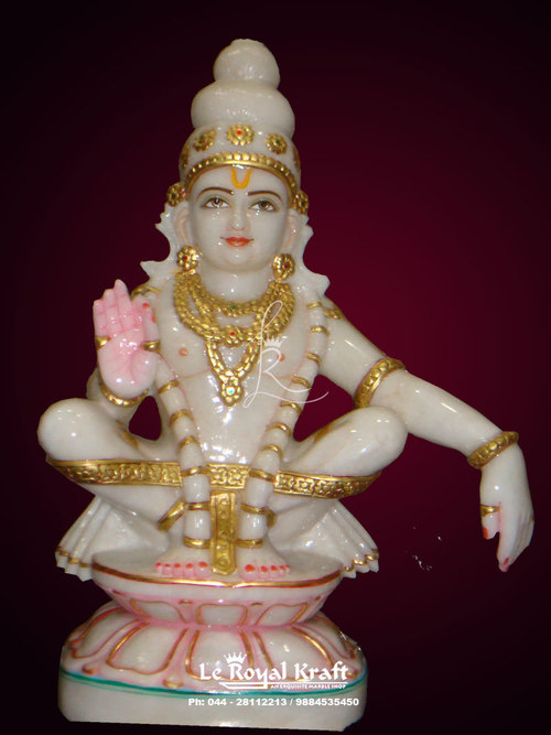 Marble Lord Ayyappa Statue
