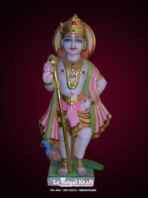 Marble Lord Murugan Statue