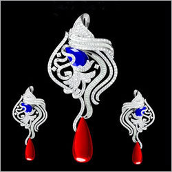 Silver Diamond Wedding Set