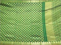 Green & Golden Gadwal Pattu Sarees