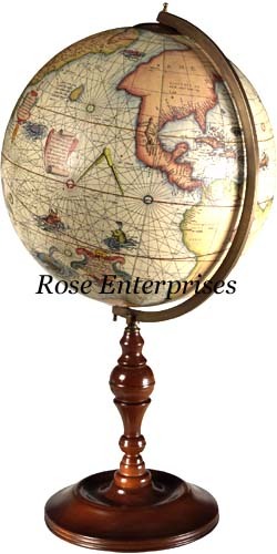 Wooden Base Globe