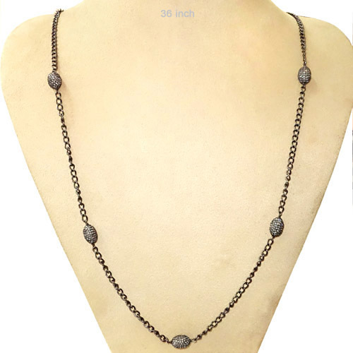 Sterling Silver Diamond Necklace
