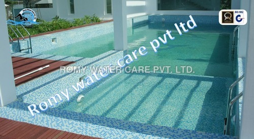 Swimming pool tiles work