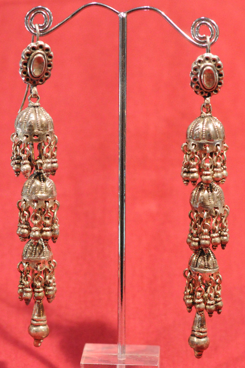 Silver Jhumkas