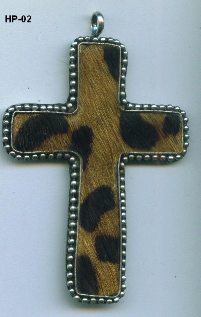 Leather Jesus Cross Pendant