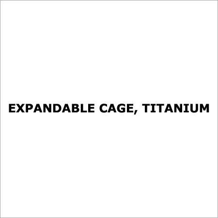 Expandable Cage, Titanium