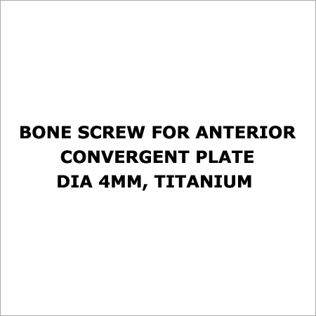 Bone Screw For Anterior Convergent Plate Dia 4mm, Titanium