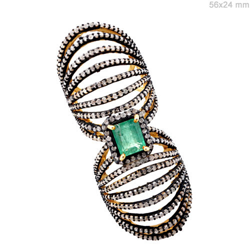Emerald Diamond Gold Ring