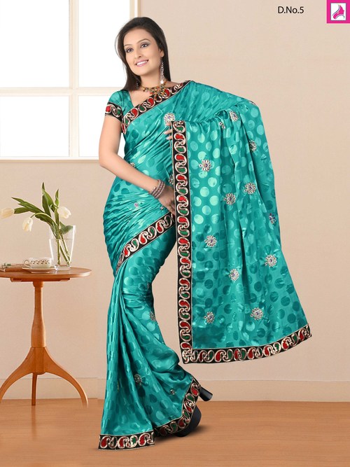 Artistic Designer Rama Green Ever Green Saree