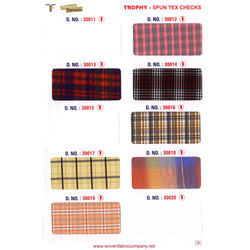French Terrain Spun Tex Checks Fabric By WOVEN FABRIC COMPANY