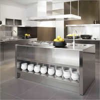 Modern Kitchen Furniture - Stainless Steel, Variable Dimensions, Adjustable Shelves | Ample Storage, Elegant Design, Long Lifespan, Seamless Finish, Termite And Corrosion Proof