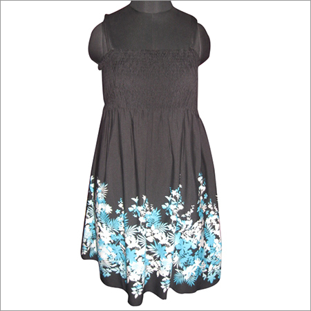 Turq. Flower Printed Dress
