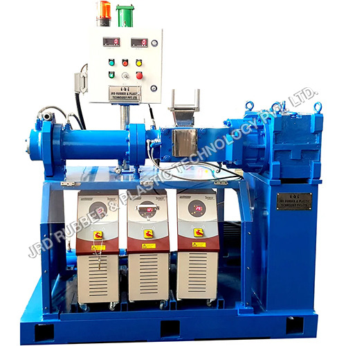 Blue Cold Feed Rubber Extruder