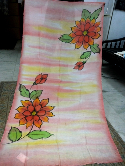 Hand Painted Silk Scarfs