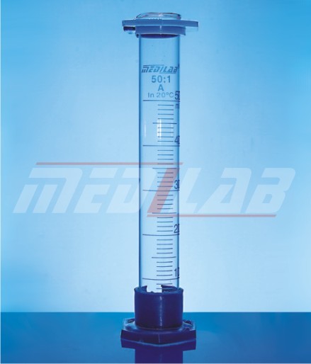 Measuring Cylinder - Glass, Plastic Base, 10-250ml, Class B | Accurate Volume, Chemical Resistant, Stable Design