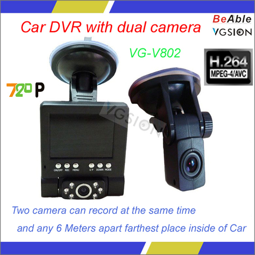 High Definition Portable Car DVR with dual camera