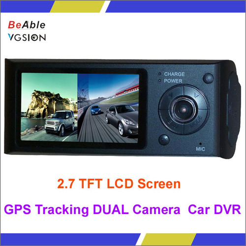High quality GPS car black box with dual lens & 3D-G sensor