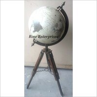 Globe With Telescope Stand