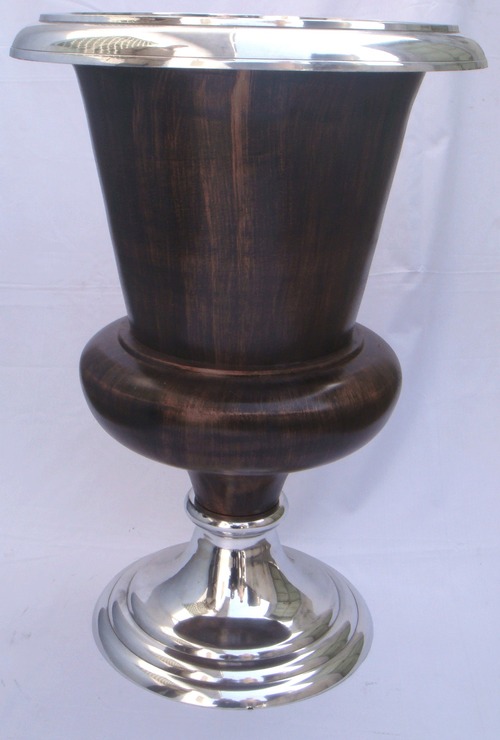 Aluminium F.Vase - Aluminum 200mm Diameter, Dark Brown, Anodized Finish | Elegant Design, Durable, Easy Cleaning