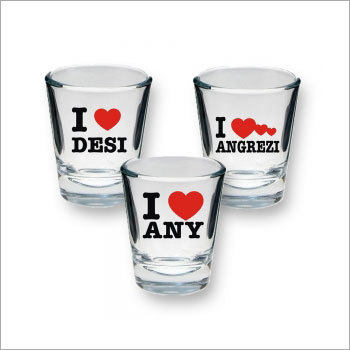 Transparent Printed Promotional Glass