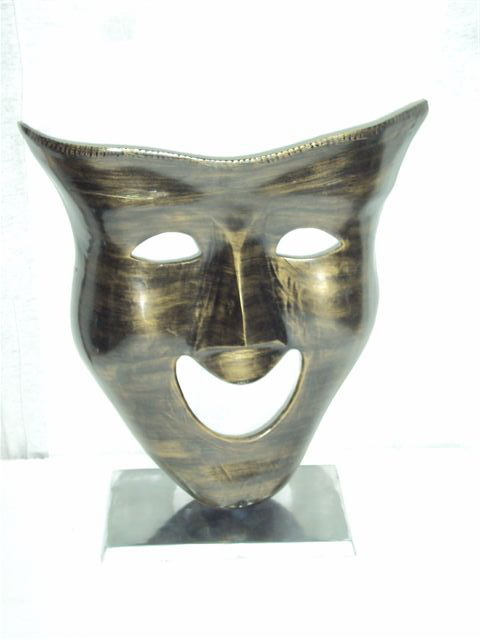 Aluminium Mask - Aluminum, 12x10x5 Inches, Antique Gold | Durable Material, Elegant Design, Intricate Details, Unique Style